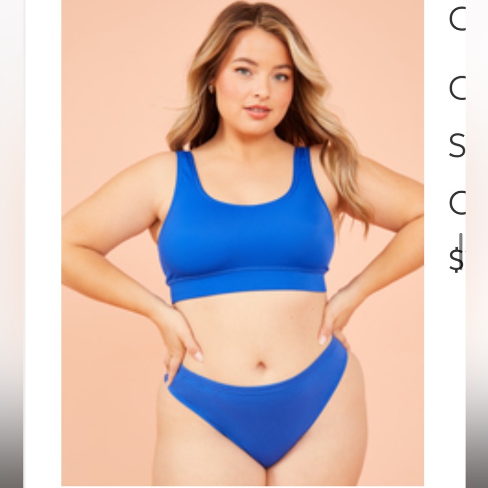 NWT Arula high waisted underwear B/2X plus size, cobalt blue